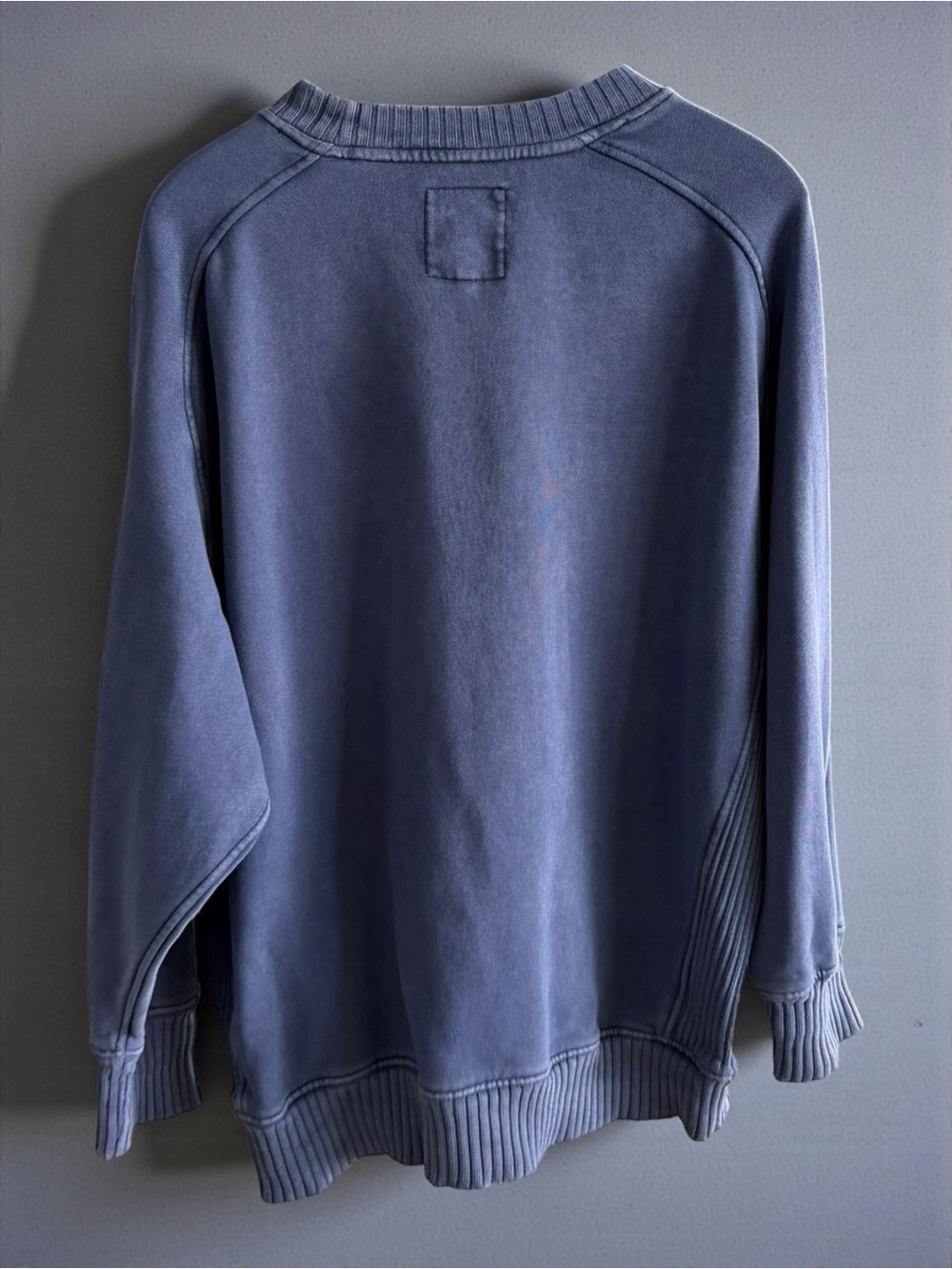 aerie faded blue checkerboard graphic crewneck - Picture 2 of 5